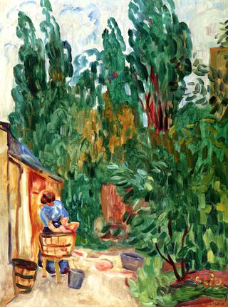 Woman with Tub