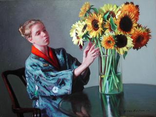 Arranging Sunflowers