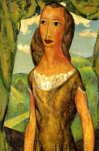 Girl with Landscape