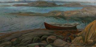 Coastal Landscape with Boat