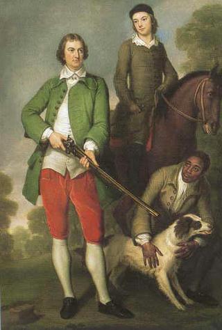 The Hon. John Spence, His Son the 1st Earl Spencer and their servant, Caesar Shaw