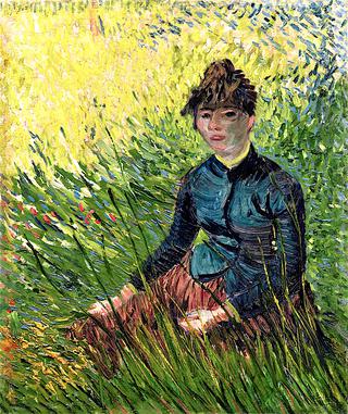 Woman Sitting in the Grass