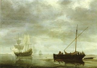 Frigate Giving a Salute