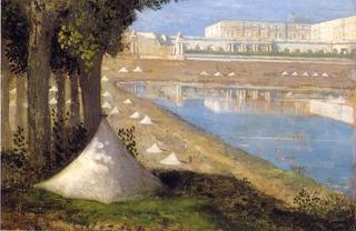 Vue sur le château de Versailles et l’Orangerie