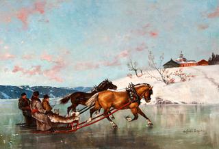 Speeding on ice with two sleds