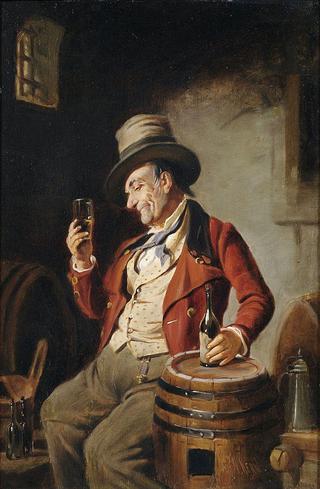 Wine Drinker in the Cellar