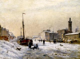 The Harbor in La Villete in Winter