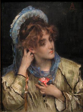 Girl Holding a Nosegay