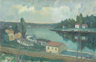 Ferry by Canal