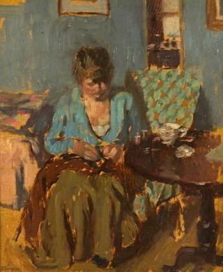 Girl Sewing