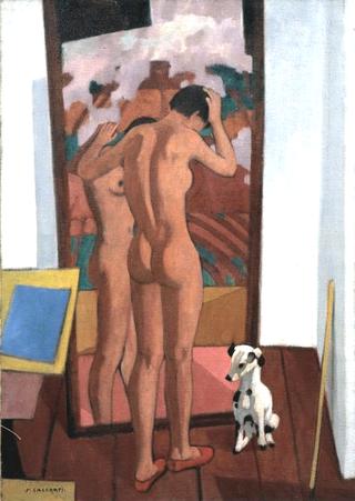 Nude before a mirror
