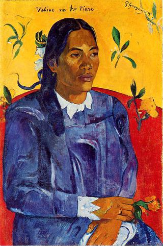 Tahitian Woman with a Flower