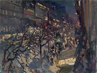 Boulevard Montmartre by Night