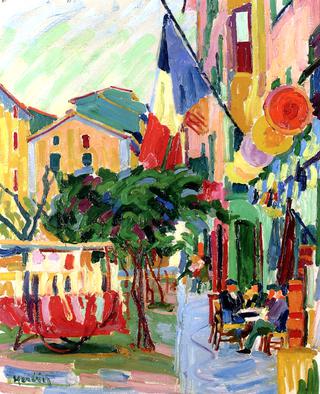 A Plaza in Bastia, July 14th