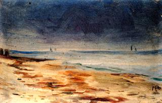Seashore, Brown and Gray