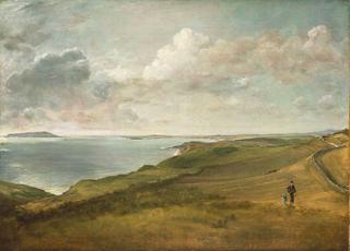 Weymouth Bay from the Downs above Osmington Mills