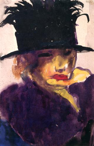 Lady with Black Hat