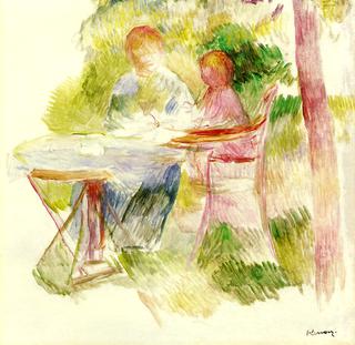 Woman and Child in a Garden