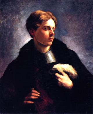 Self-Portrait with Breast Armor and Beret