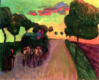Study of a Hay Wagon