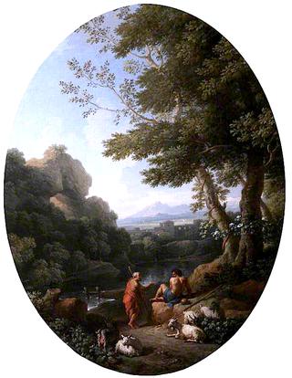 A Classical Landscape with Two Shepherds and Sheep