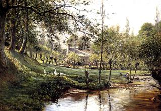 Landscape with Laundress