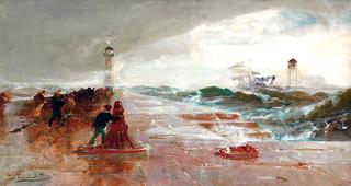 Storm in Whitby Harbour