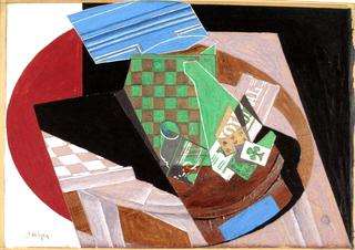 Checkerboard and Playing Cards