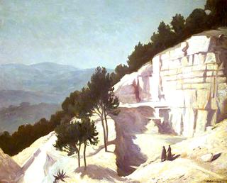 Mountainous Landscape with Rock-cut Dwellings