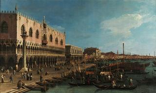 The Pier towards the riva degli Schiavoni with the column of Saint Mark