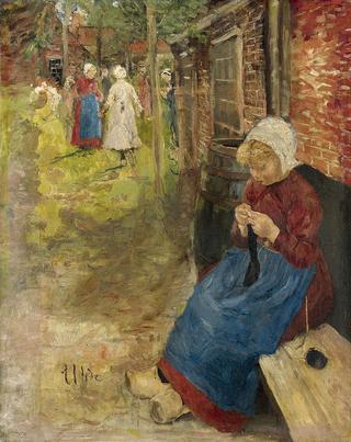 Knitting Girl