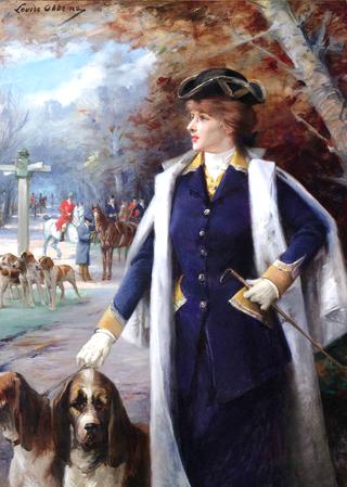 Sarah Bernhardt hunting with Hounds
