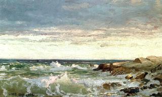 Crashing Waves on a Rocky Coast
