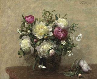 Vase of Peonies