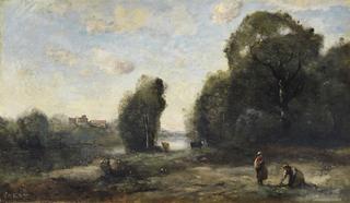 Meadow by a river