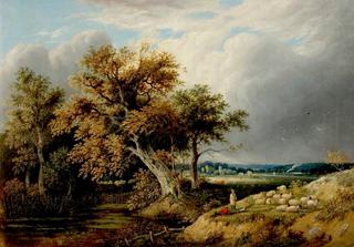 Landscape with Trees and Sheep