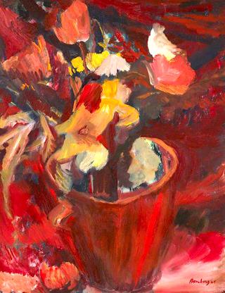 Flowers in a Terracotta Pot