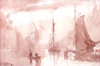 Windmills and Sailboats at Rotterdam