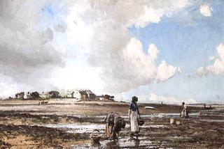 The Mussel Gatherers at Sunderland Point, Lancashire