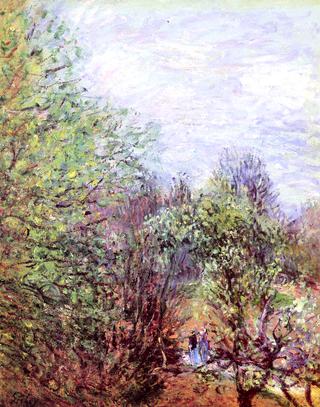 Two Women Walking along the riverbank