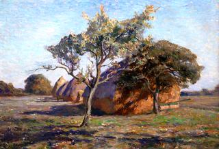 Apple Tree and Haystacks, Beauce, France