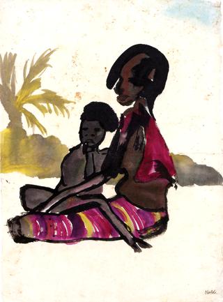 Seated Woman and Child