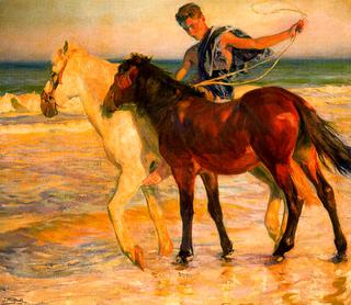Caballos en la playa