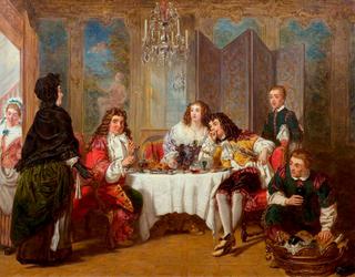 Madame Jourdain Finds Her Husband Entertaining Dorimène and Dorante