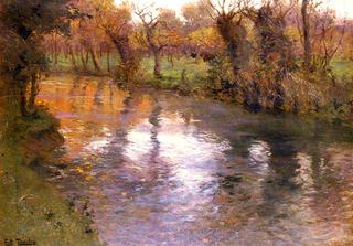An Orchard on the Banks of a River