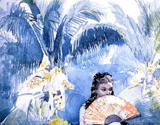Spanish Girl with Fan