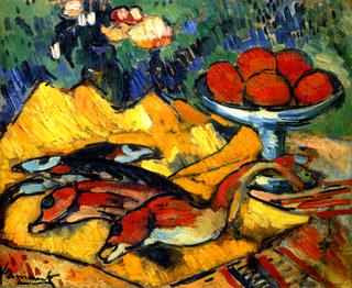 Still Life with Fish and Bowl of Fruit