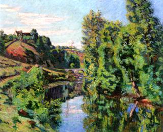 Vue du pont Charraud, Creuse