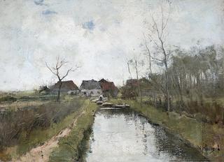 A Cottage by a Ditch