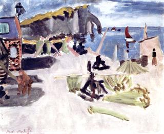 The Falaise d'Aval and Cabana, Etretat